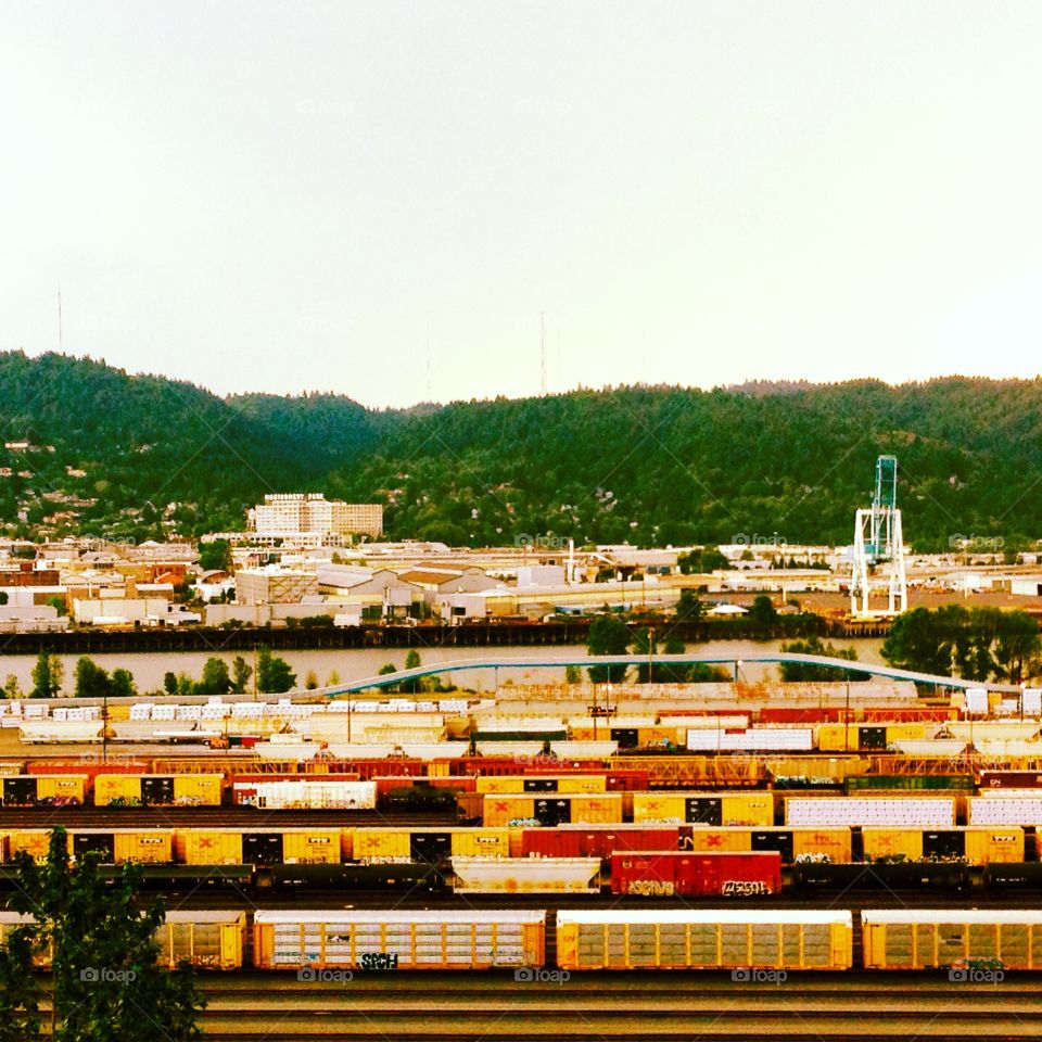 Train yard. Walks in N Portland 