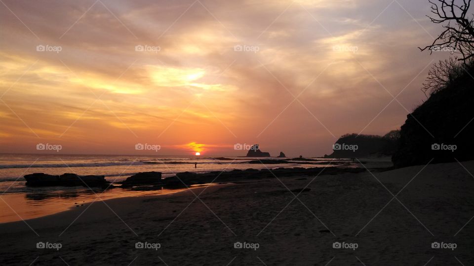 Nicaragua Playa Madera sunset