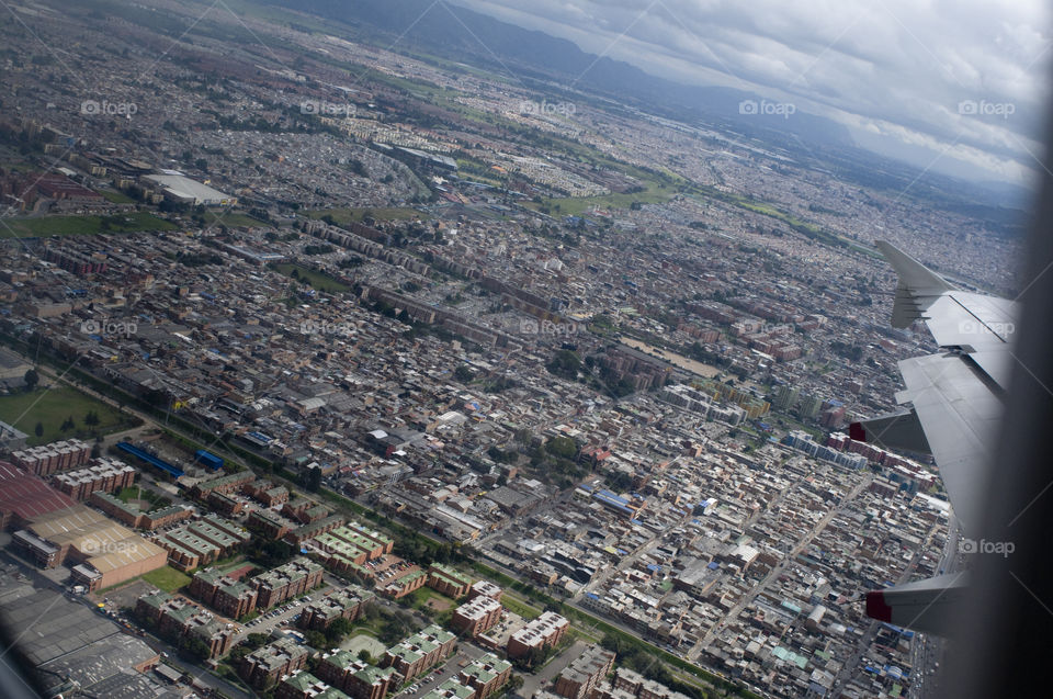 Aerial Bogota Colombia