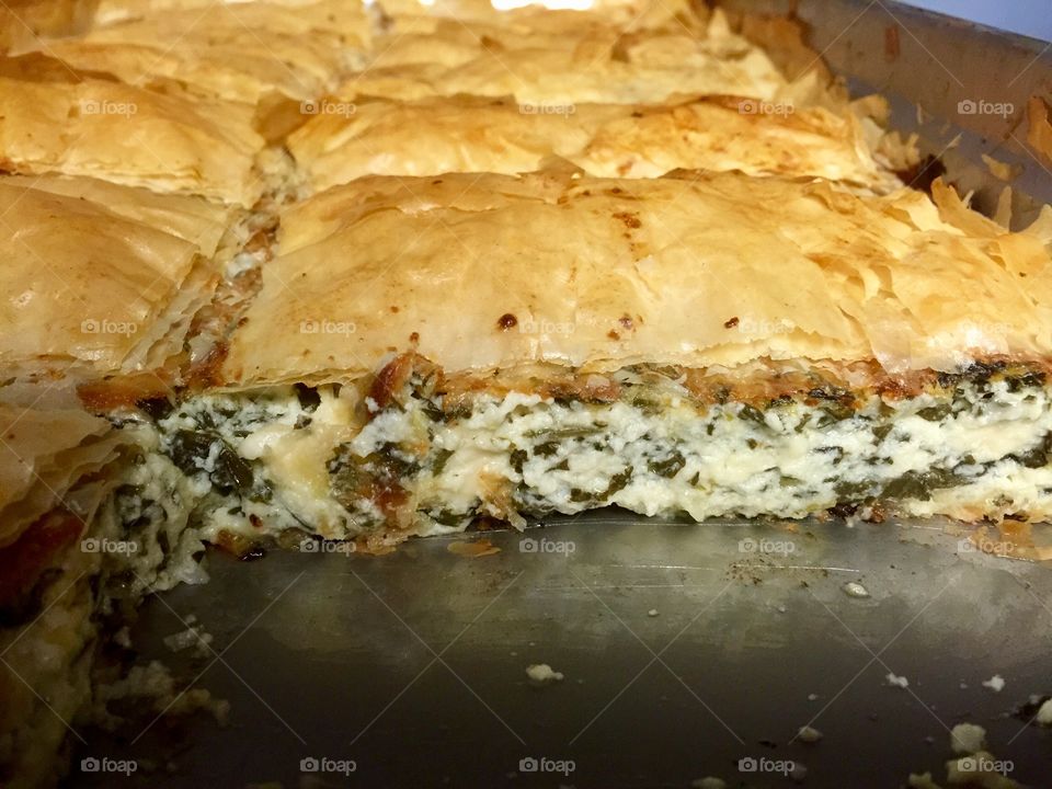 Spinach pie (spanakopita)