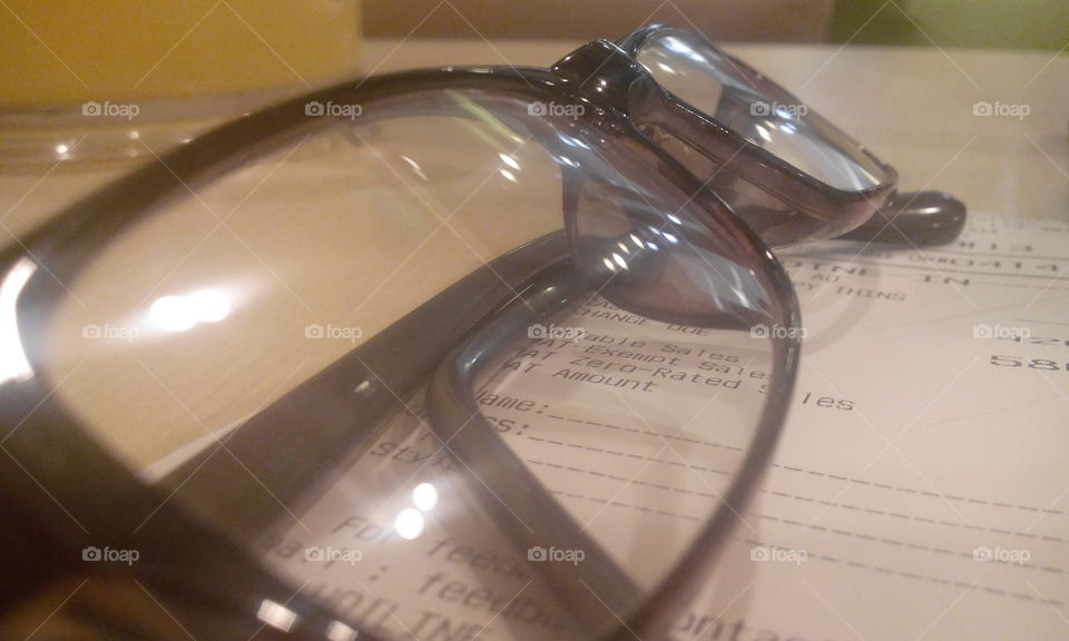 on eye glass