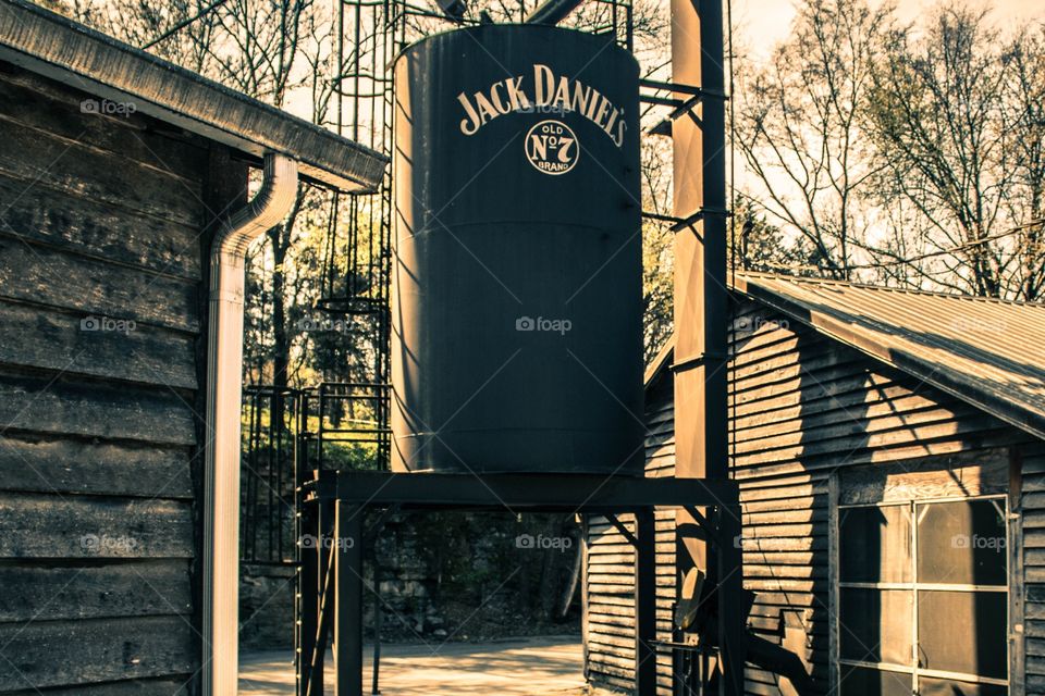 Industrial drum at Jack Daniel’s Factory