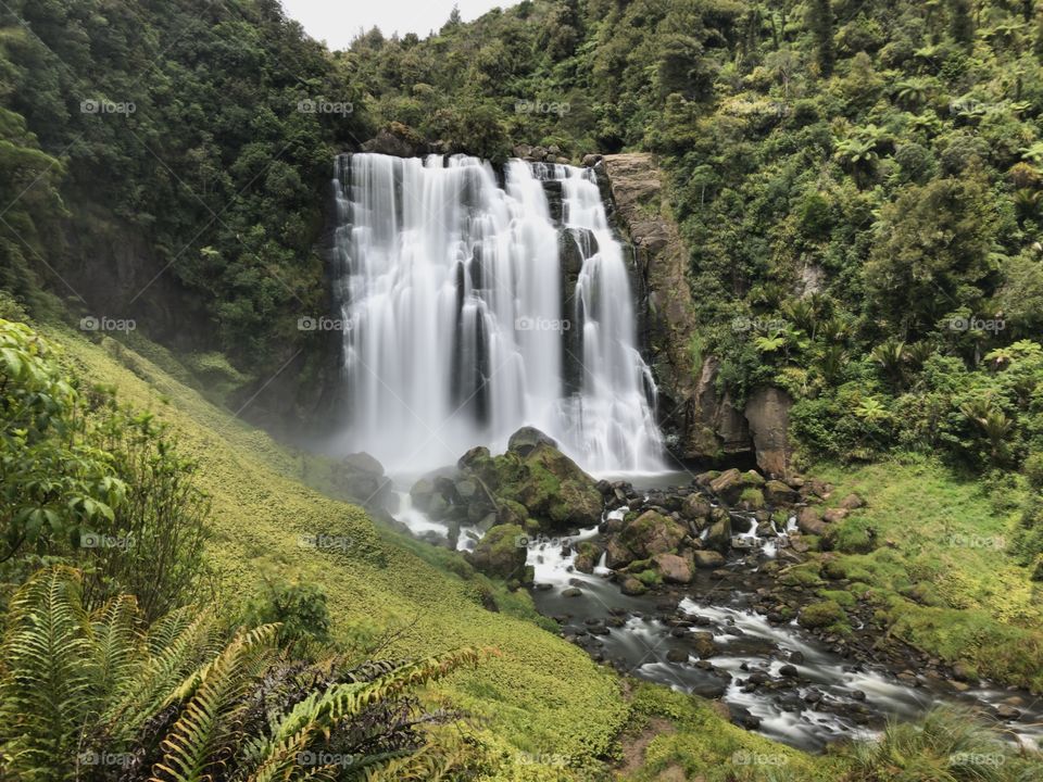Marokopa Falls in Waitomo, New Zealand, January 2017