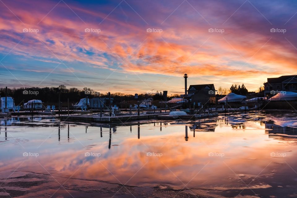 Sunset reflections.