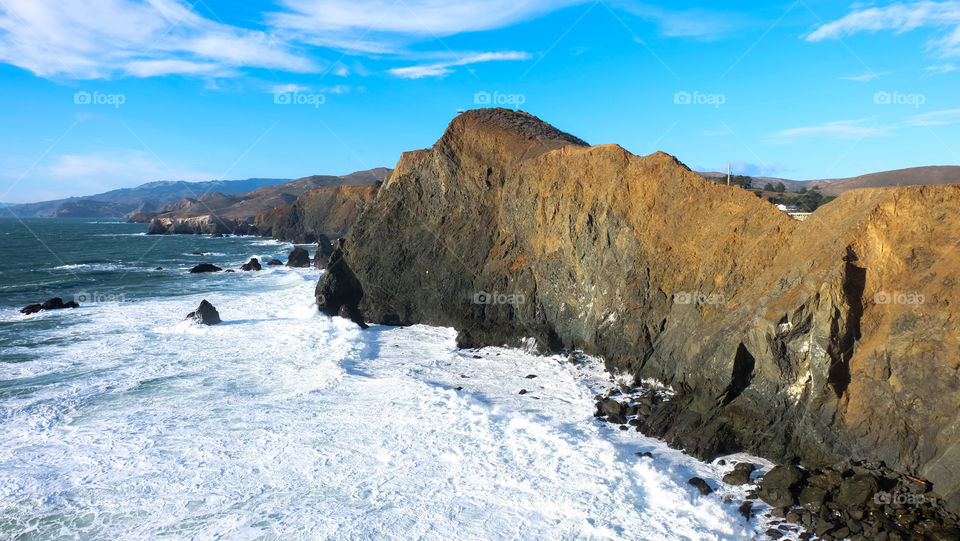 Cliff on a rocky coast
