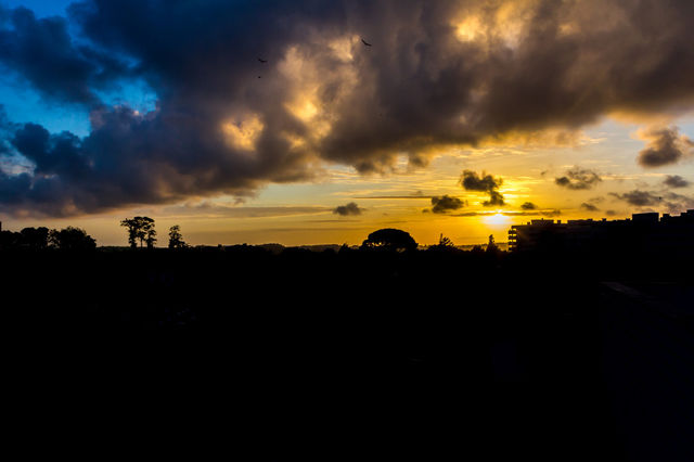 por do sol em casa 
