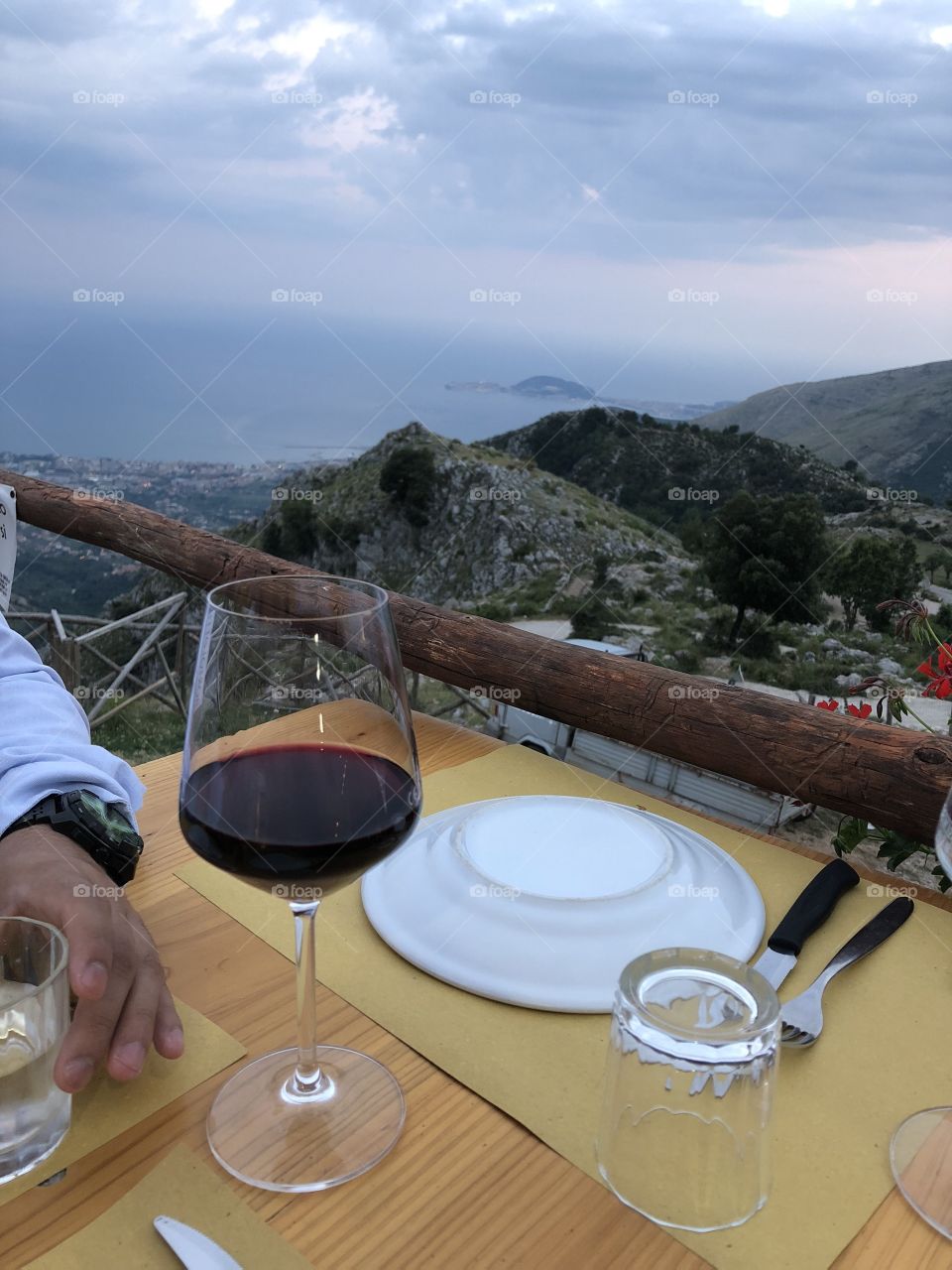 Dinner with a view in Italy 