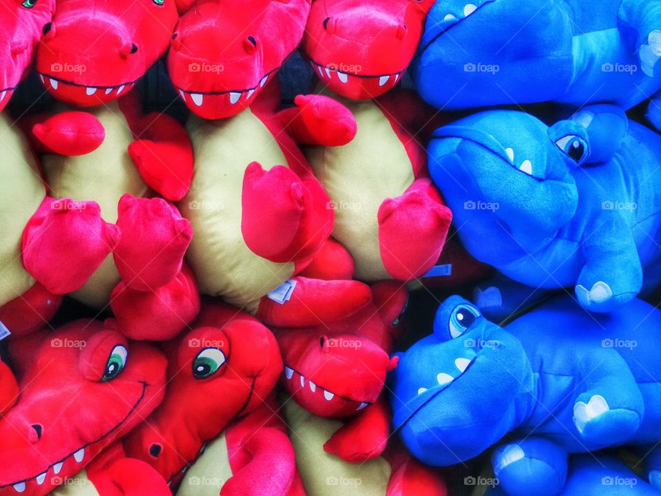 Stuffed Animals At A Carnival Game