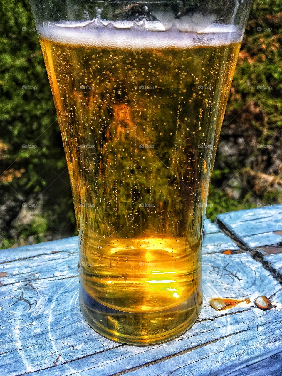 Ice cold beer on hot day 