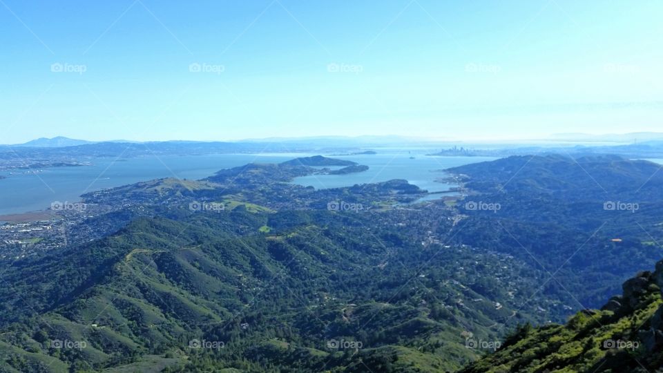 San Francisco Bay with views of Mt. Diablo and San Francisco, from Mt. Tamalpais