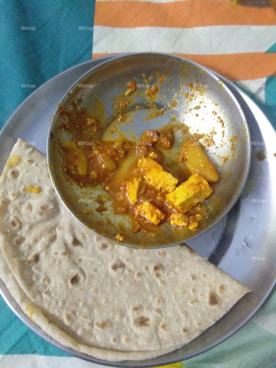 Roti or Paneer ki sabji