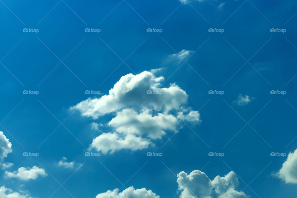blue sky and cloudy