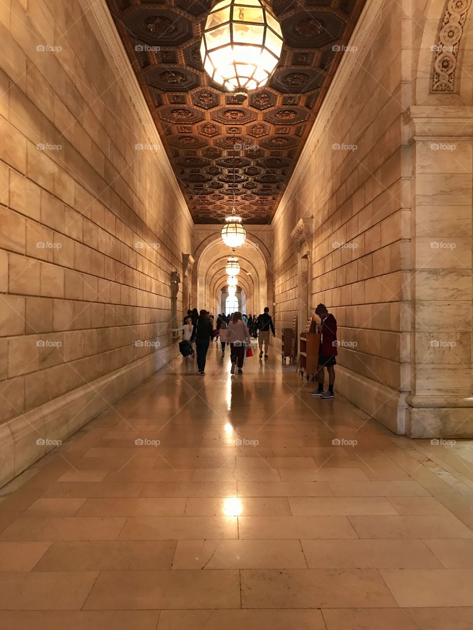 Inside New York Public Library in Manhattan New York 