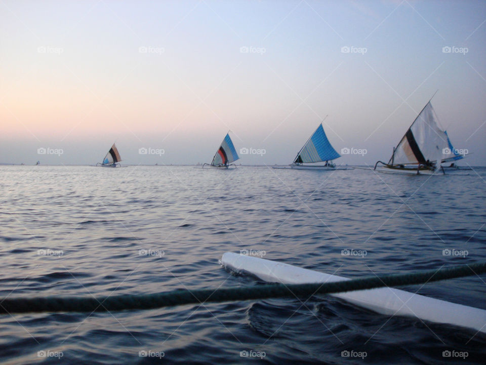 sunset sail fisherman bali by daflux