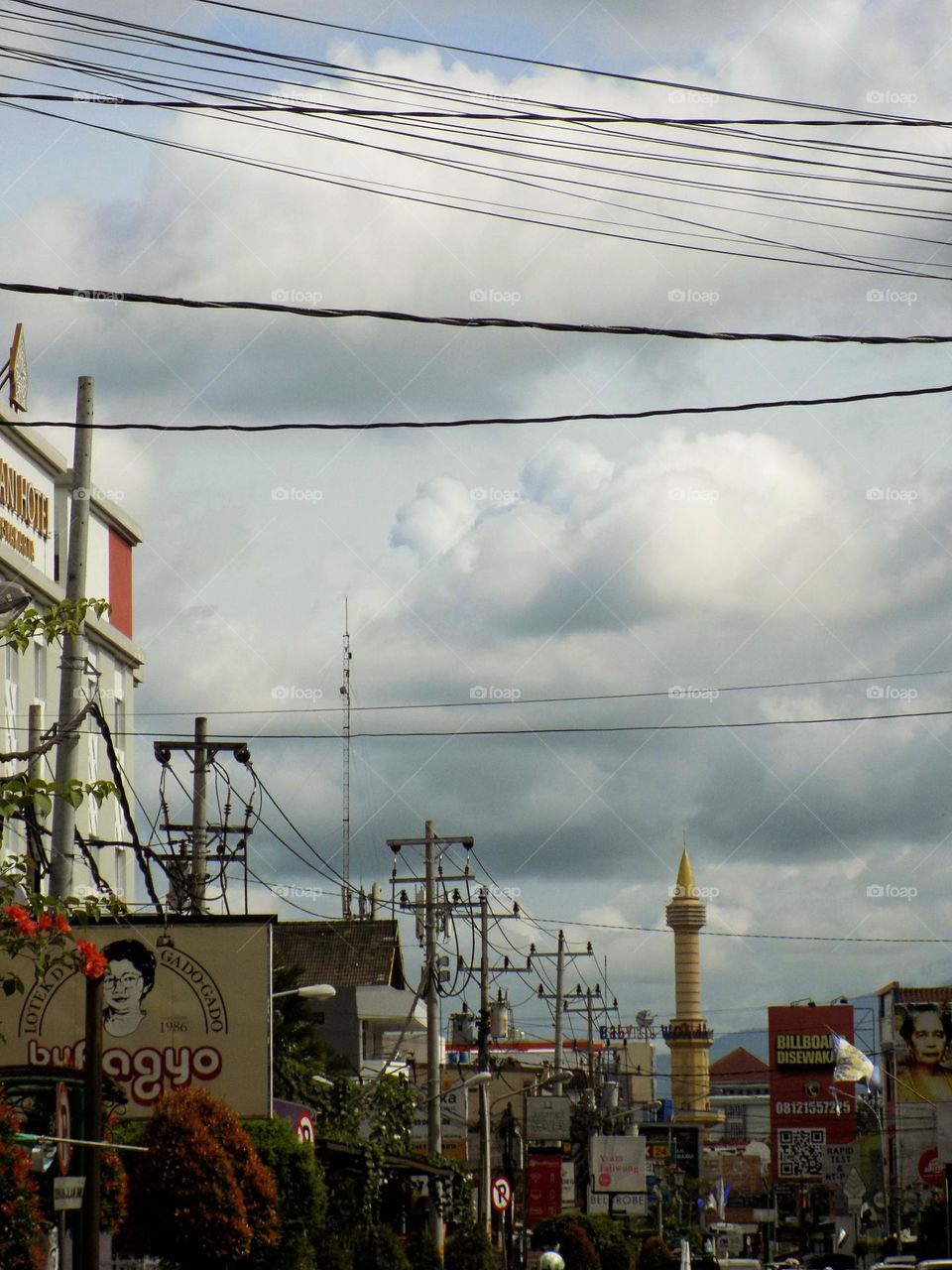 Cloudy sky in the city