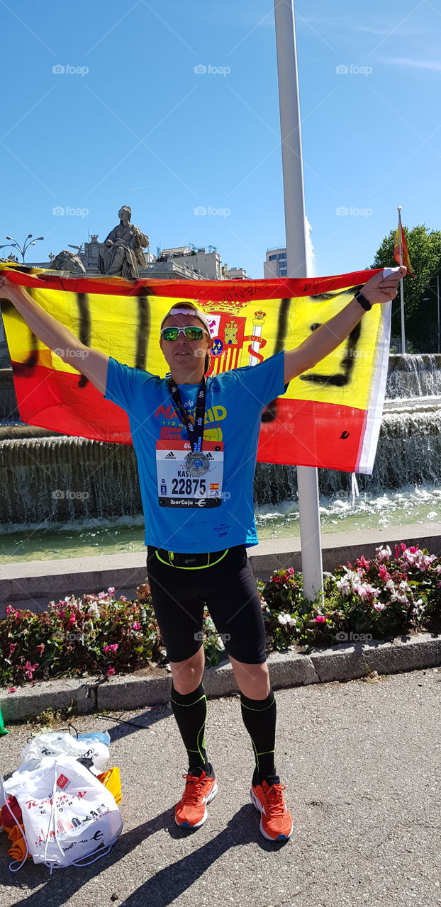 Maraton de Madrid 2019. Plaza Cibeles. España.