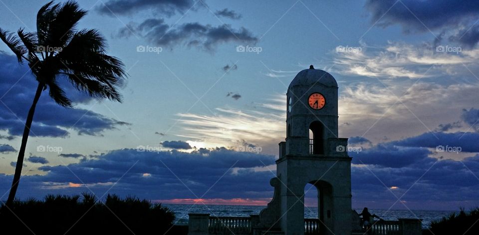 The clock tower strikes dawn