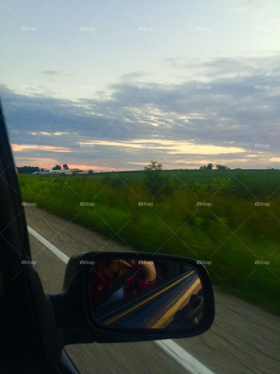 Car rides chasing the sunset 