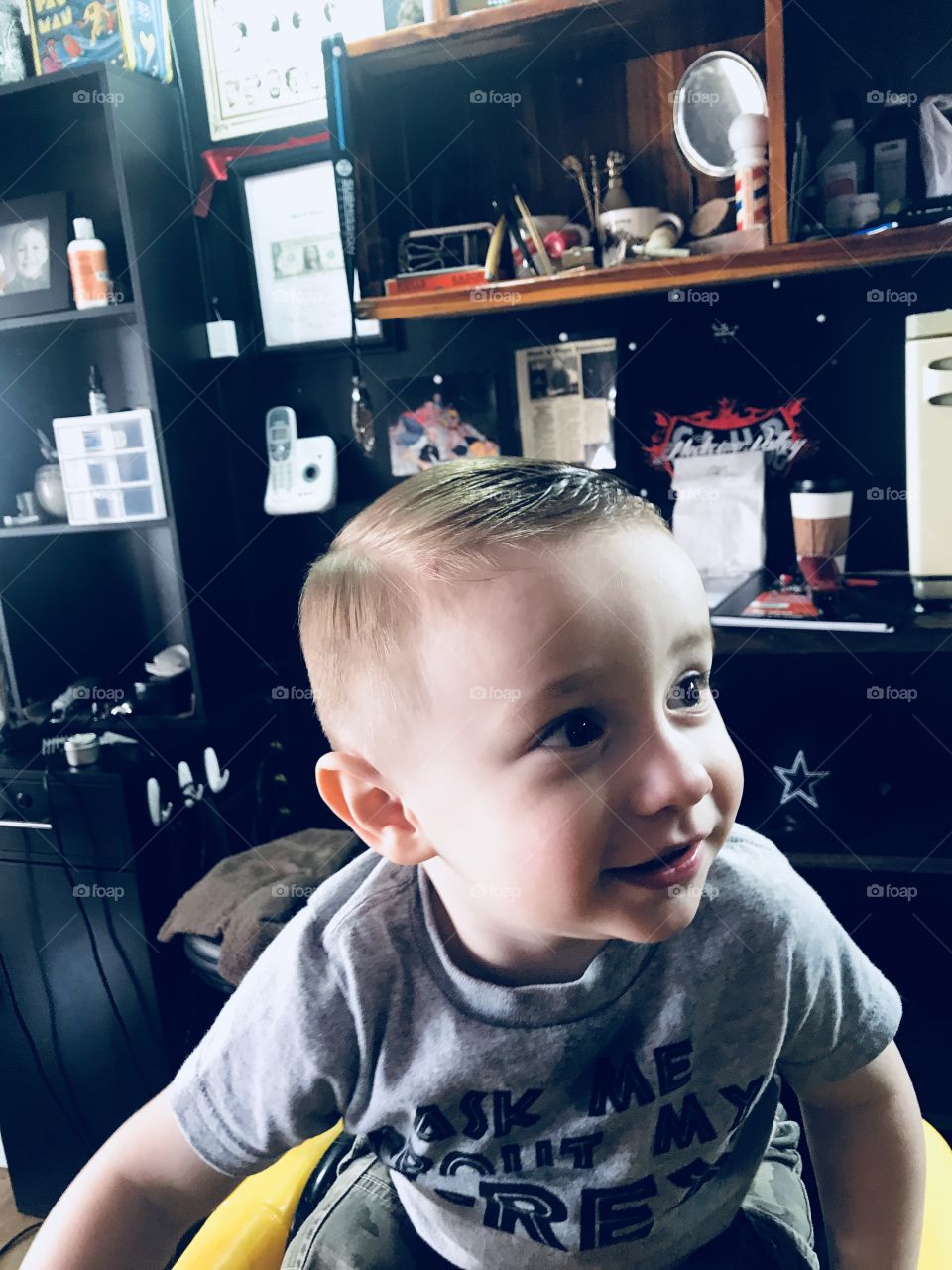 First haircut by a Barber.