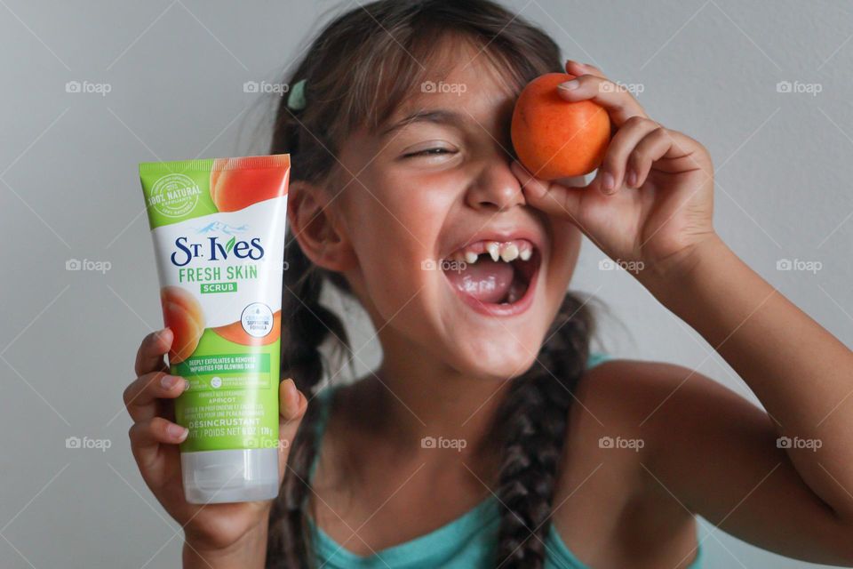 Using St.Ives skin care product