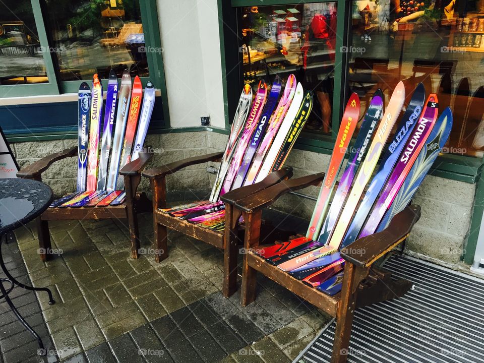 Ski Chairs - Starbucks, WHISTLER BC