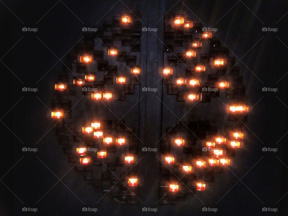 Circle of Candles in the Darkness