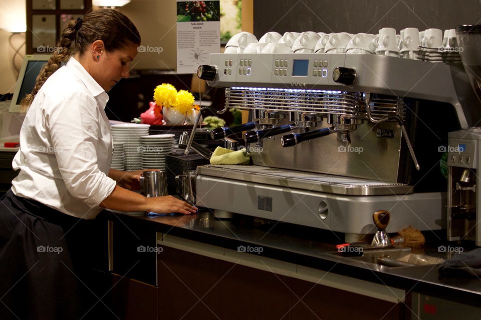 Female Cafe Worker