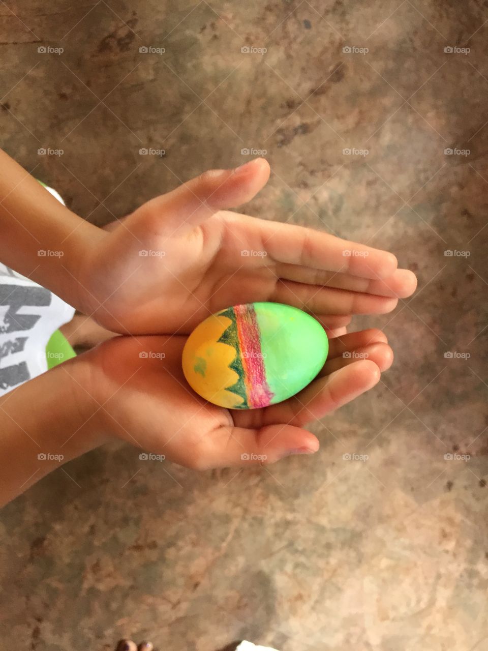 Holding easter egg