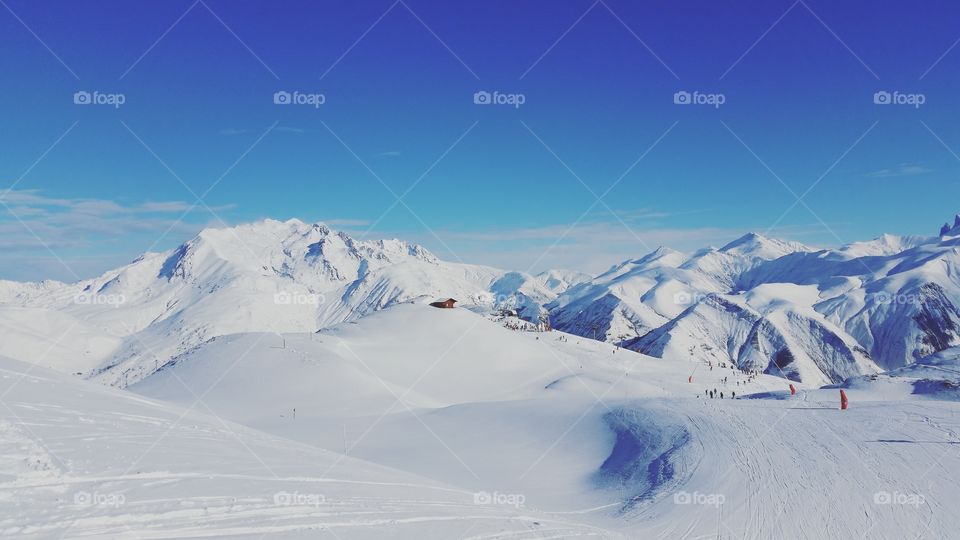 Perfect white snowy landscape