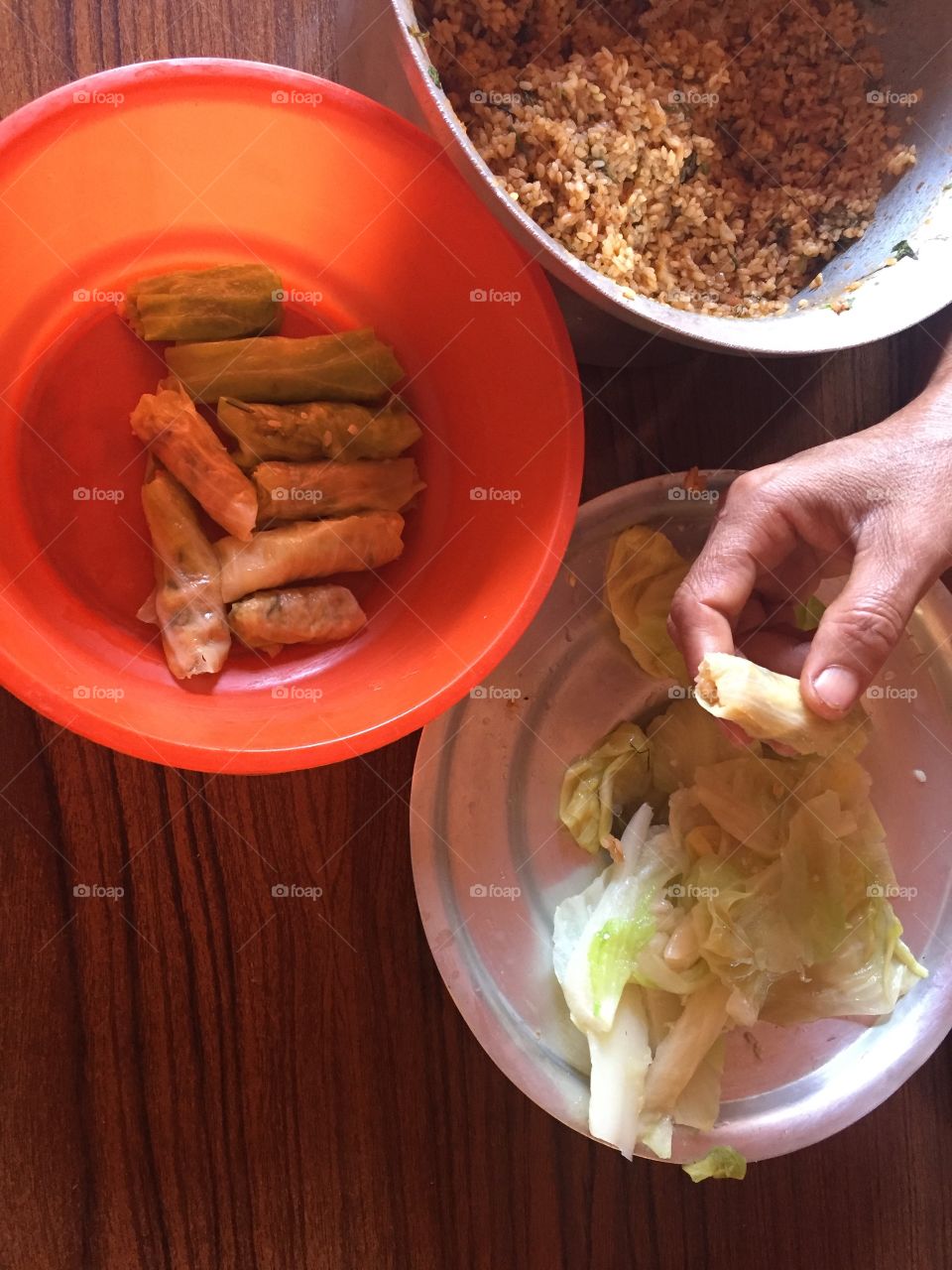 Stuffed cabbage rolled, traditional Egyptian food