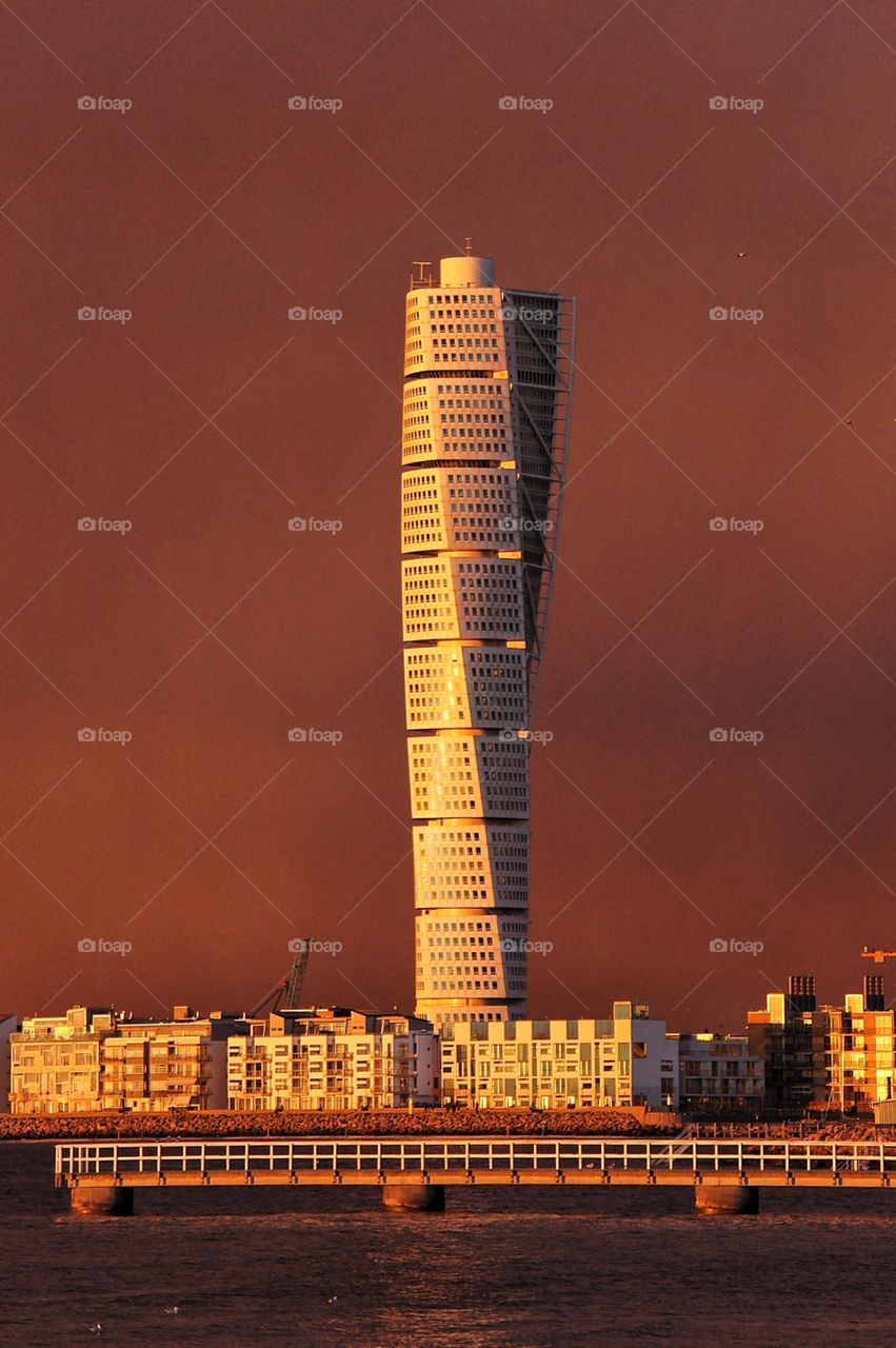 Turning Torso in sunset