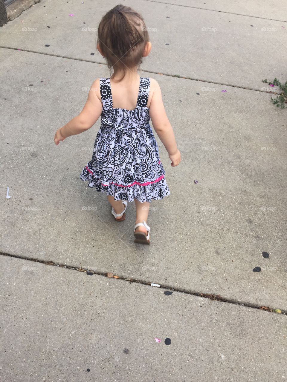 Walking away toddler