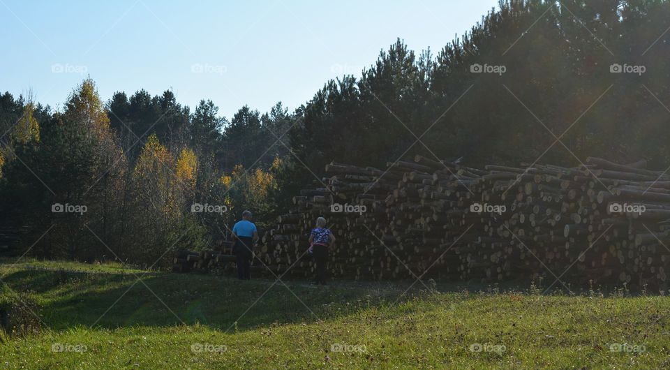 family walking outside, sport time, nature landscape, social distance