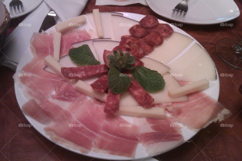 Spanish meats and cheeses
