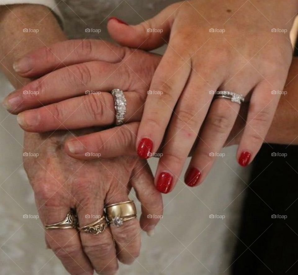 Grandmother, Mother & Daughter Hands