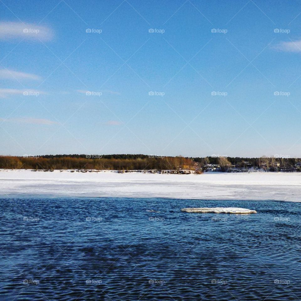 ice on the river