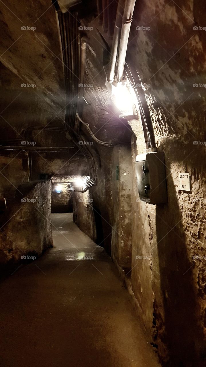 Napoli underground city, original naples underground side of the city create by roman era and used till 2nd war.