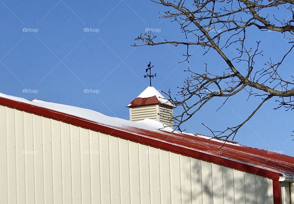 Red Color Story, red, roof, snow, winter, cold, day, ice, winter 