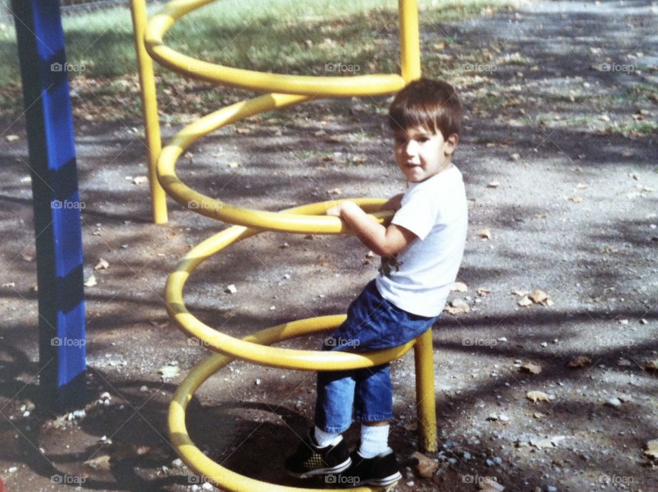 Little Boy Playground Fun