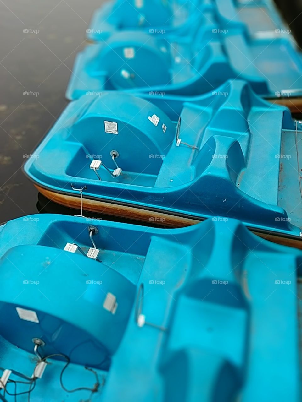 blue paddle boats