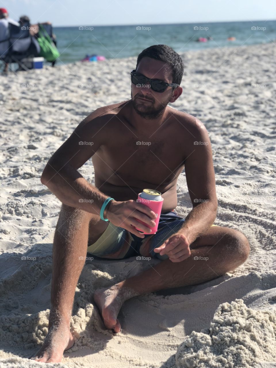 Boy. Beach. Beer. Alabama beaches in the summertime 