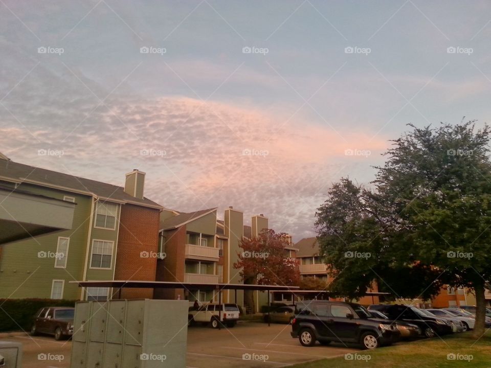 Beautiful cloudy sky. Dallas, Texas