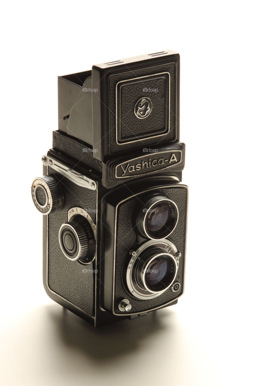 A beautiful antique 20th century film camera. 