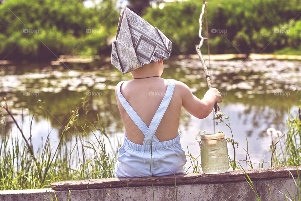 boy fishing