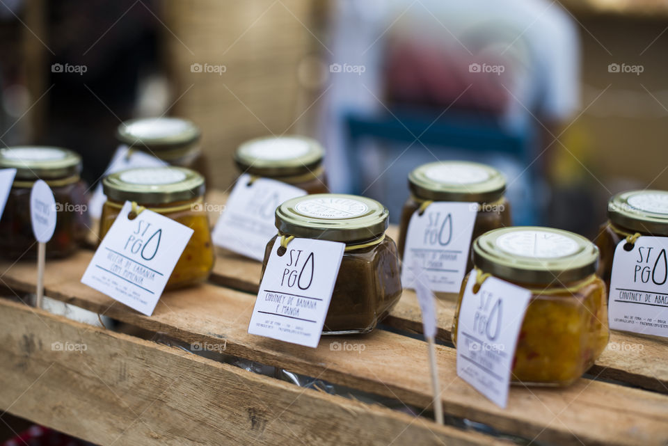 geléias de vários sabores de frutas