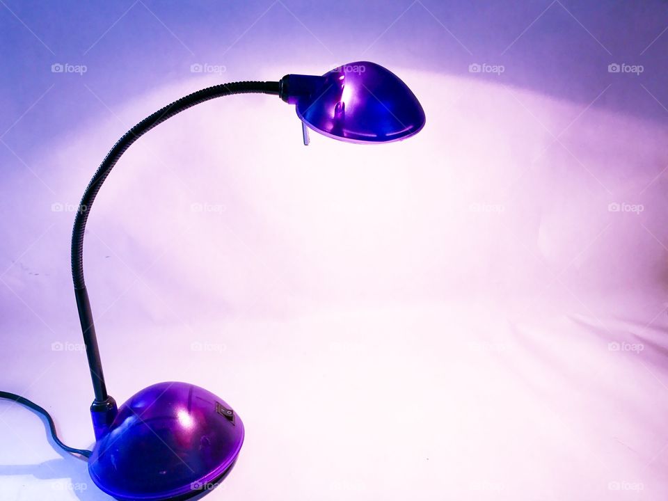 Purple desktop lamp