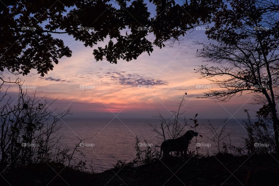 Hiking along Lake Michigan 