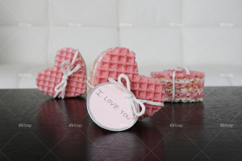 heart shaped wafers