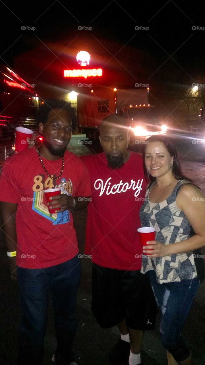 My lady and I meeting Tech Nine Strange Music