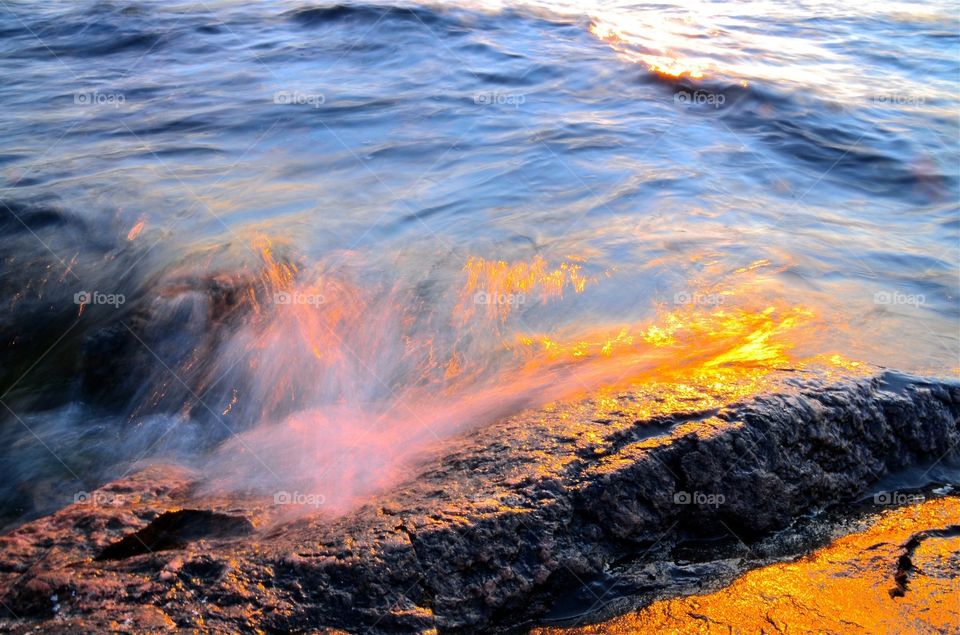 Water, Ocean, No Person, Sea, Sunset